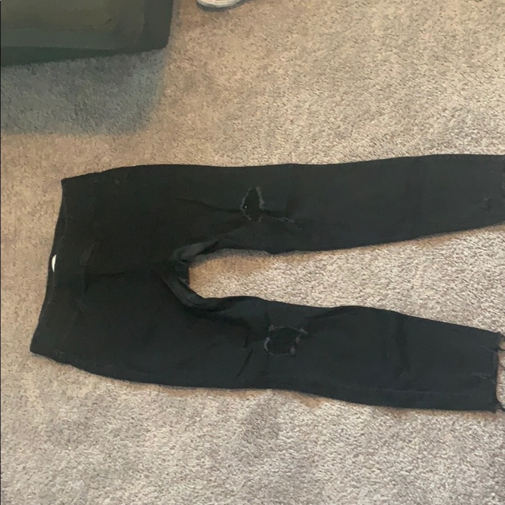 Rockstar cut off black jeans
